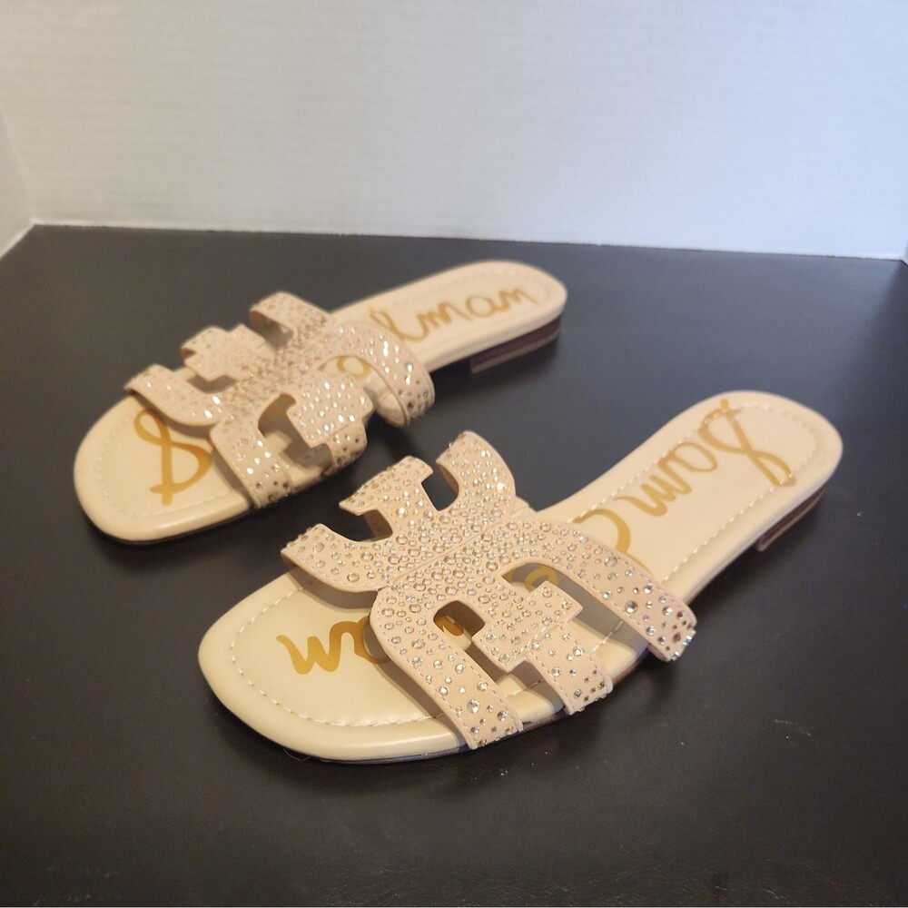 Sam Edelman Bay Gem Slide Sandal Vintage Pink Suede Womens Sz8.5